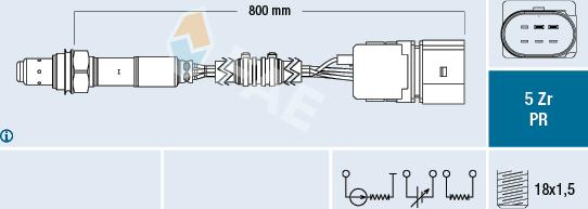 FAE 75039 - Лямбда-зонд, датчик кислорода autospares.lv