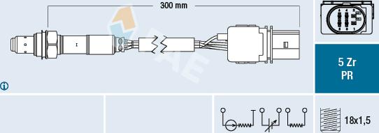 FAE 75031 - Лямбда-зонд, датчик кислорода autospares.lv