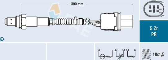 FAE 75143 - Лямбда-зонд, датчик кислорода autospares.lv