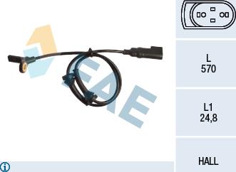 FAE 78151 - Датчик ABS, частота вращения колеса autospares.lv