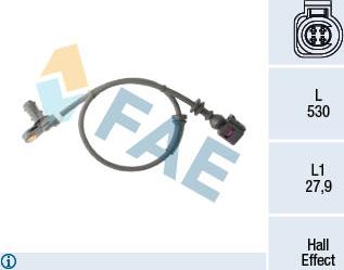 FAE 78295 - Датчик ABS, частота вращения колеса autospares.lv