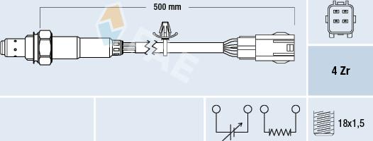 FAE 77699 - Лямбда-зонд, датчик кислорода autospares.lv