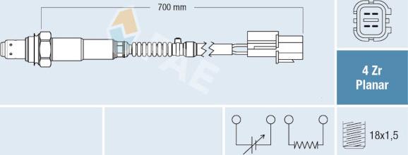 FAE 77689 - Лямбда-зонд, датчик кислорода autospares.lv