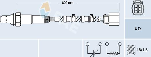 FAE 77708 - Лямбда-зонд, датчик кислорода autospares.lv