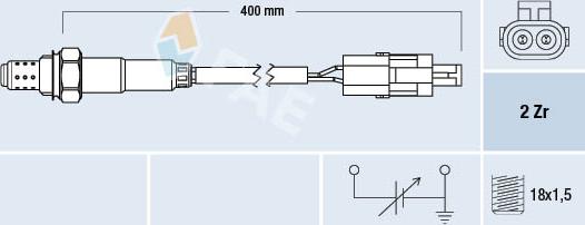 FAE 77773 - Лямбда-зонд, датчик кислорода autospares.lv