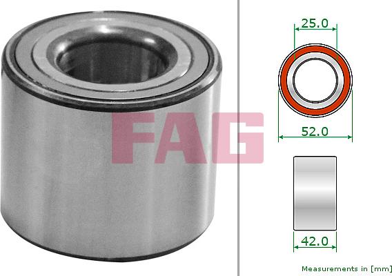 FAG 713 2040 10 - Подшипник ступицы колеса autospares.lv