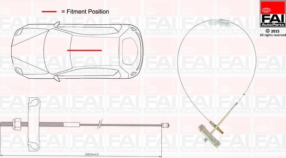 FAI AutoParts FBC0065 - Тросик, cтояночный тормоз autospares.lv