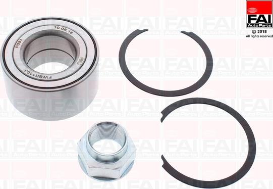 FAI AutoParts FWBK1103 - Подшипник ступицы колеса, комплект autospares.lv