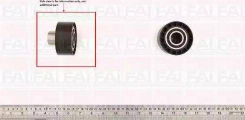 FAI AutoParts T9556 - Направляющий ролик, зубчатый ремень ГРМ autospares.lv