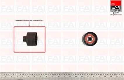 FAI AutoParts T9322 - Направляющий ролик, зубчатый ремень ГРМ autospares.lv