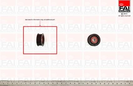 FAI AutoParts T1032 - Ролик, поликлиновый ремень autospares.lv