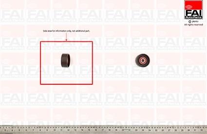 FAI AutoParts T1264 - Направляющий ролик, зубчатый ремень ГРМ autospares.lv