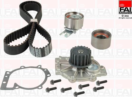 FAI AutoParts TBK458-6397 - Водяной насос + комплект зубчатого ремня ГРМ autospares.lv