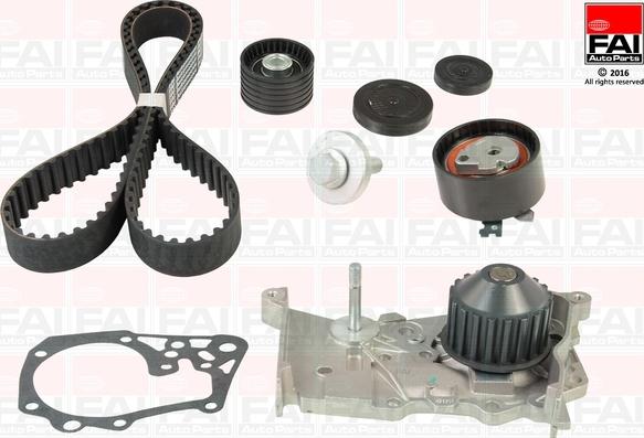 FAI AutoParts TBK460-6609 - Водяной насос + комплект зубчатого ремня ГРМ autospares.lv