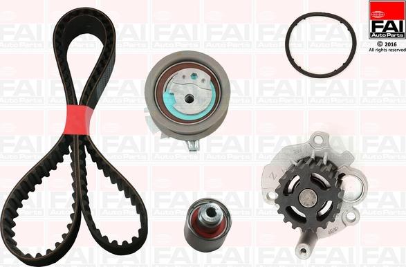 FAI AutoParts TBK345-6306 - Водяной насос + комплект зубчатого ремня ГРМ autospares.lv