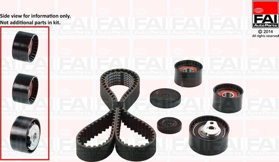 FAI AutoParts TBK354 - Комплект зубчатого ремня ГРМ autospares.lv