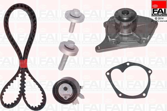 FAI AutoParts TBK357-6329 - Водяной насос + комплект зубчатого ремня ГРМ autospares.lv