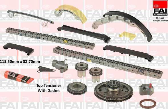 FAI AutoParts TCK42-06 - Комплект цепи привода распредвала autospares.lv