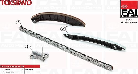 FAI AutoParts TCK58WO - Комплект цепи привода распредвала autospares.lv