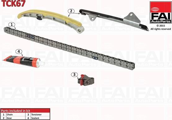 FAI AutoParts TCK67 - Комплект цепи привода распредвала autospares.lv