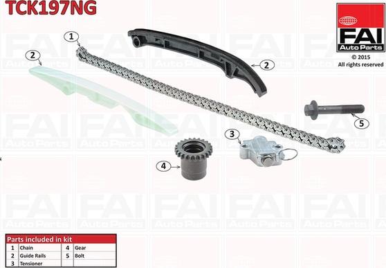 FAI AutoParts TCK197NG - Комплект цепи привода распредвала autospares.lv