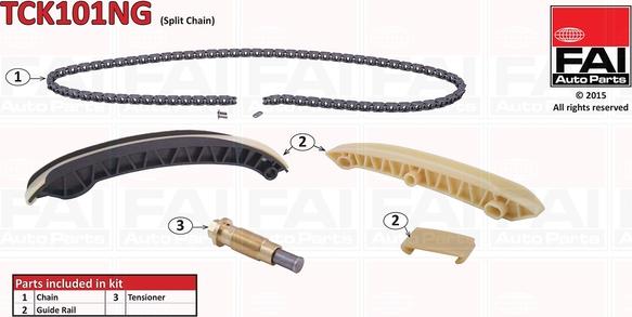 FAI AutoParts TCK101NG - Комплект цепи привода распредвала autospares.lv