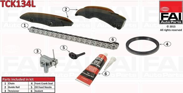 FAI AutoParts TCK134L - Комплект цепи привода распредвала autospares.lv