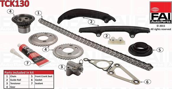 FAI AutoParts TCK130 - Комплект цепи привода распредвала autospares.lv