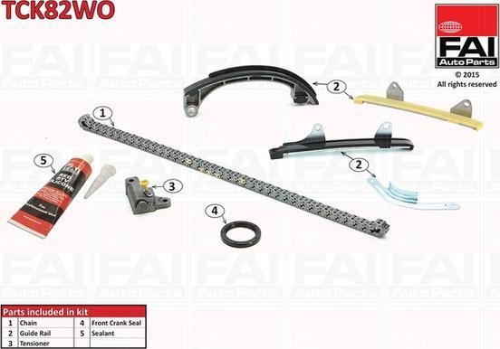 FAI AutoParts TCK82WO - Комплект цепи привода распредвала autospares.lv