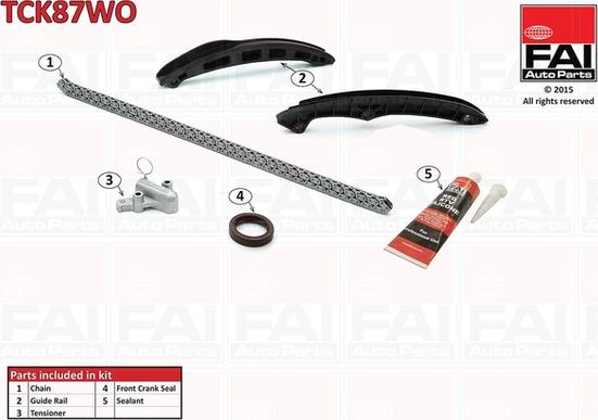 FAI AutoParts TCK87WO - Комплект цепи привода распредвала autospares.lv