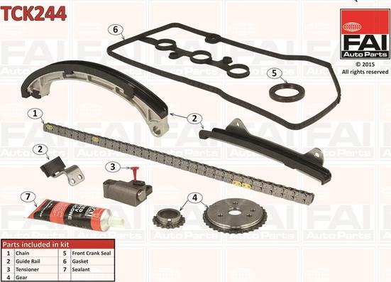 FAI AutoParts TCK244 - Комплект цепи привода распредвала autospares.lv