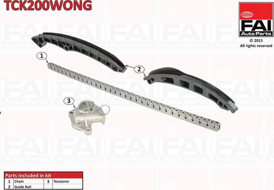 FAI AutoParts TCK200WONG - Комплект цепи привода распредвала autospares.lv