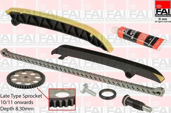 FAI AutoParts TCK208L - Комплект цепи привода распредвала autospares.lv