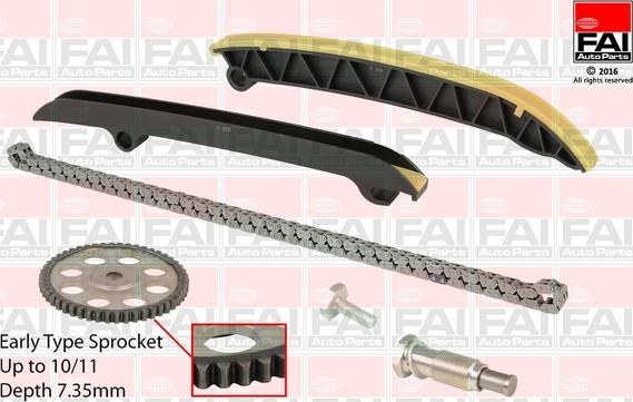 FAI AutoParts TCK208NG - Комплект цепи привода распредвала autospares.lv