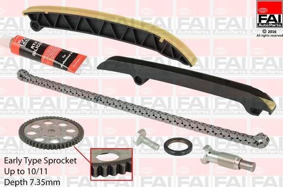 FAI AutoParts TCK208 - Комплект цепи привода распредвала autospares.lv