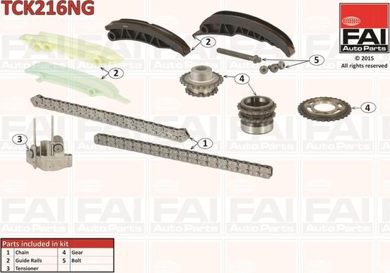 FAI AutoParts TCK216NG - Комплект цепи привода распредвала autospares.lv