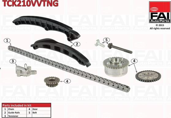 FAI AutoParts TCK210VVTNG - Комплект цепи привода распредвала autospares.lv