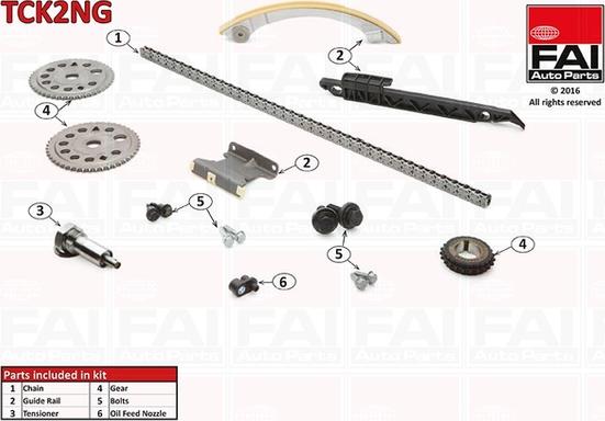 FAI AutoParts TCK2NG - Комплект цепи привода распредвала autospares.lv