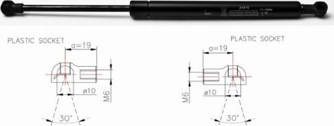 FA KROSNO 24415 - Газовая пружина, упор autospares.lv