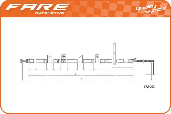 FARE SA 19011 - Тросик, cтояночный тормоз autospares.lv