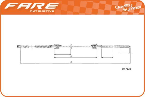 FARE SA 19255 - Тросик, cтояночный тормоз autospares.lv