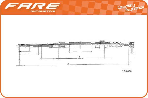 FARE SA 19253 - Тросик, cтояночный тормоз autospares.lv