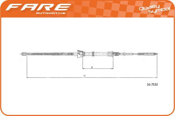 FARE SA 19264 - Тросик, cтояночный тормоз autospares.lv