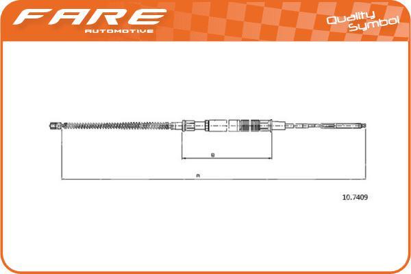 FARE SA 19267 - Тросик, cтояночный тормоз autospares.lv