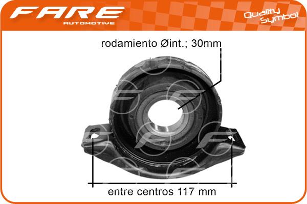 FARE SA 1698 - Подшипник карданного вала, центральная подвеска autospares.lv