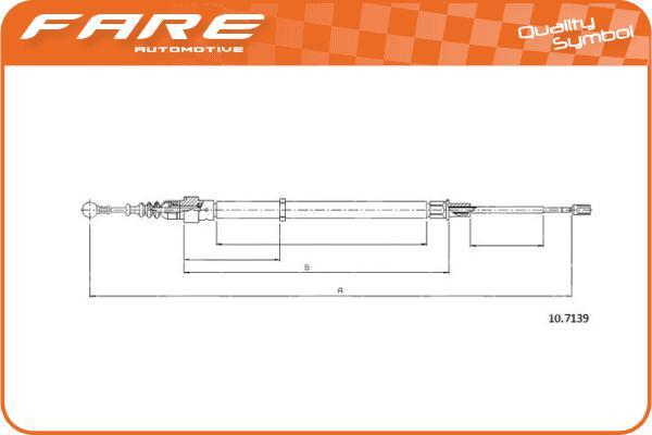 FARE SA 18945 - Тросик, cтояночный тормоз autospares.lv