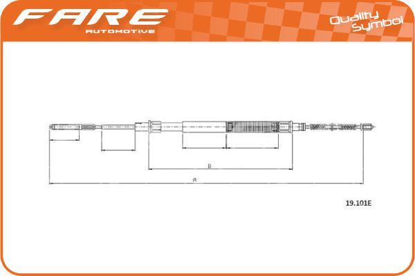 FARE SA 18940 - Тросик, cтояночный тормоз autospares.lv