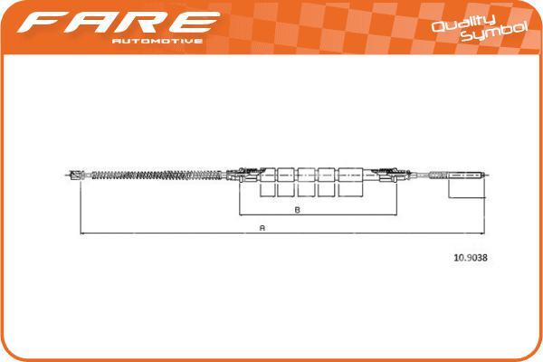 FARE SA 18959 - Тросик, cтояночный тормоз autospares.lv