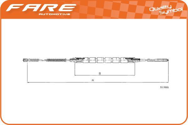 FARE SA 18952 - Тросик, cтояночный тормоз autospares.lv