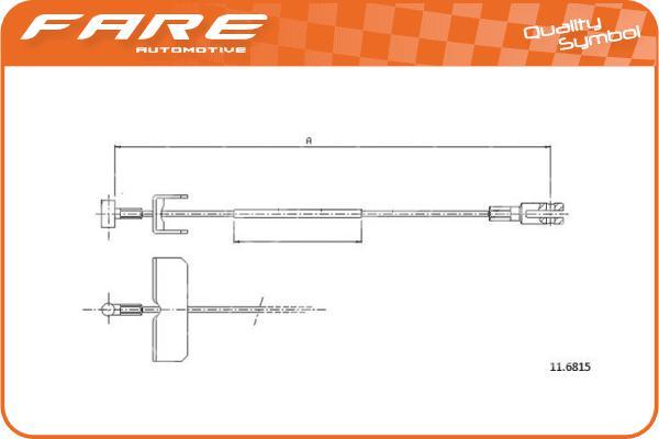 FARE SA 18591 - Тросик, cтояночный тормоз autospares.lv